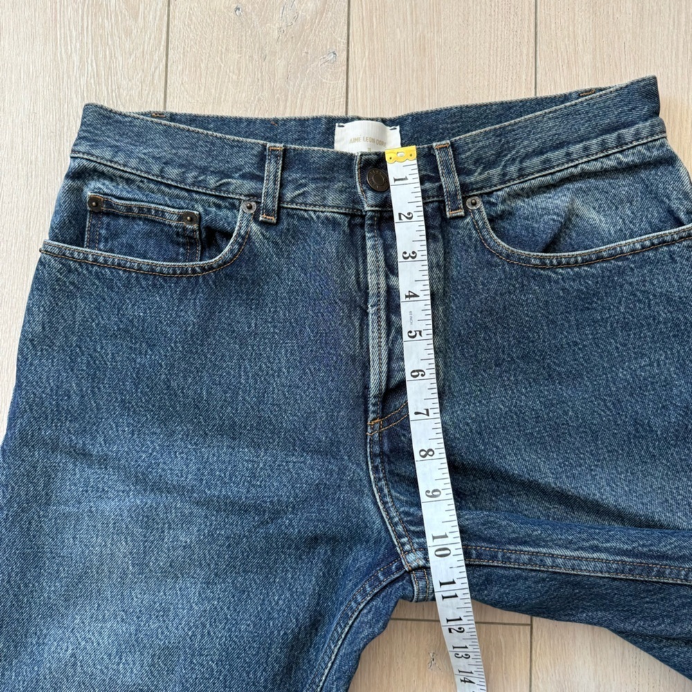 Aime Leon Dore Made in Italy High Rise Dark Blue Relaxed Jeans Women’s Size 30 - Picture 11 of 13